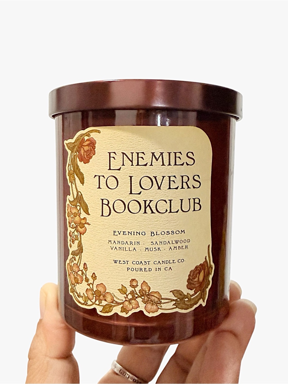 Leoben Company Enemies to Lovers Bookclub Evening Blossom Scented Candle - Brown